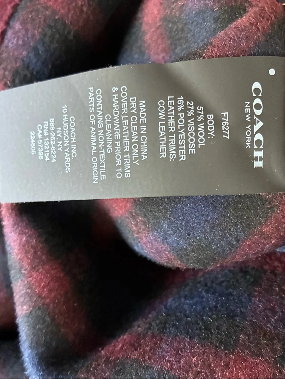 NWOT Coach poncho